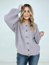 Load image into Gallery viewer, Zenana "Perfectly Poised" Solid Balloon Sleeve Button Front Cardigan
