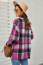 Load image into Gallery viewer, Double Take Plaid Dropped Shoulder Pocketed Shirt Jacket
