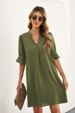 Load image into Gallery viewer, Ruffled Sleeve Shift Dress
