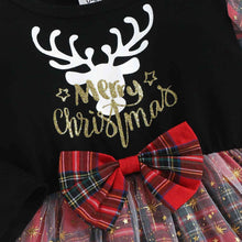 Load image into Gallery viewer, Round Neck Long Sleeve MERRY CHRISMAS Reindeer Graphic Dress
