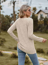 Load image into Gallery viewer, Ribbed Square Neck Long Sleeve Tee
