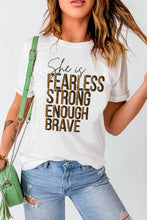 Load image into Gallery viewer, Slogan Graphic Round Neck Short Sleeve Tee
