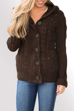 Load image into Gallery viewer, Long Sleeve Button-Up Hooded Cardigans
