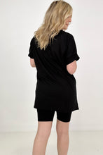 Load image into Gallery viewer, Zenana Brushed Dty Microfiber V-Neck Top &amp; Biker Shorts
