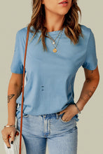 Load image into Gallery viewer, Distressed Round Neck Tee
