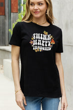 Load image into Gallery viewer, Simply Love Full Size THINK HAPPY THOUGHTS Graphic Cotton Tee
