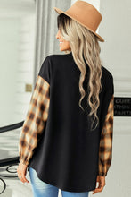 Load image into Gallery viewer, Plaid Dropped Shoulder Shirt with Breast Pocket

