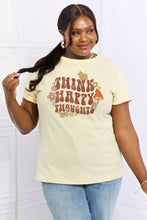 Load image into Gallery viewer, Simply Love Full Size THINK HAPPY THOUGHTS Graphic Cotton Tee
