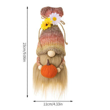 Load image into Gallery viewer, Thanksgiving Harvest Gnome Ornaments Holding A Pumpkin
