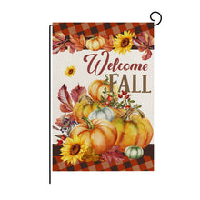 Load image into Gallery viewer, Fall Harvest Theme Printed Garden Flag
