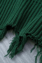 Load image into Gallery viewer, Green Tainted Love Cotton Distressed Sweater
