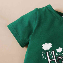 Load image into Gallery viewer, HELLO HAPPY Graphic Short Sleeve Jumpsuit
