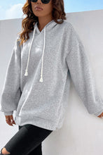 Load image into Gallery viewer, Side Zipper Dropped Shoulder Hoodie
