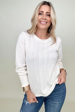 Load image into Gallery viewer, Hayden Long Sleeve Cable Knit Top
