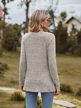 Load image into Gallery viewer, Ribbed Round Neck Long Sleeve Tee
