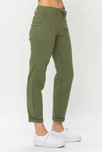 Load image into Gallery viewer, Judy Blue "Jessie" High Waist Olive Green Denim Jogger
