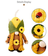 Load image into Gallery viewer, Thanksgiving Harvest Corn Hat Floral Gnome Ornaments
