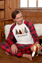Load image into Gallery viewer, MERRY CHRISTMAS Graphic Top and Plaid Pants Set
