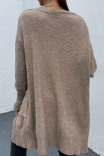 Load image into Gallery viewer, Open Front Dropped Shoulder Pocketed Cardigan
