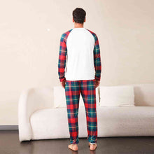 Load image into Gallery viewer, Graphic Round Neck Top and Plaid Pants Set
