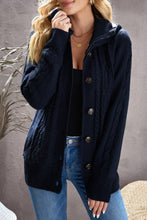 Load image into Gallery viewer, Long Sleeve Button-Up Hooded Cardigans
