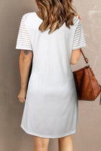 Load image into Gallery viewer, Easter Graphic Sheer Striped T-Shirt Dress
