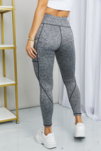 Load image into Gallery viewer, Rae Mode Full Size Heathered Wide Waistband Yoga Leggings
