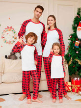 Load image into Gallery viewer, Full Size Raglan Sleeve Top and Plaid Pants Set

