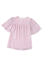Load image into Gallery viewer, Floral Textured Ruffled Half Sleeve Babydoll Top
