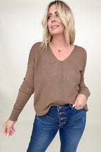 Load image into Gallery viewer, Zenana Front Seam Light Knit Sweater
