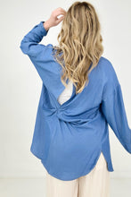 Load image into Gallery viewer, Easel "Twisted Tunic" Solid Button Down Tunic Shirt
