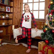 Load image into Gallery viewer, LOVE Graphic Top and Plaid Pants Set
