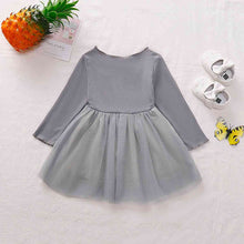 Load image into Gallery viewer, Girls Round Neck Ribbed Tulle Dress

