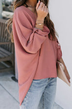 Load image into Gallery viewer, V Neck 3/4 Sleeve High Low Hem Shirt

