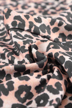 Load image into Gallery viewer, Long Sleeve Top And Leopard Print Pants Lounge Set

