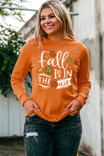 Load image into Gallery viewer, Round Neck Long Sleeve FALL IS IN THE AIR Graphic Sweatshirt
