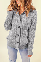 Load image into Gallery viewer, Long Sleeve Button-Up Hooded Cardigans

