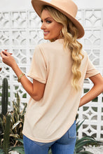 Load image into Gallery viewer, Round Neck Cuffed Short Sleeve Tee
