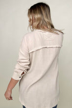 Load image into Gallery viewer, Zenana Gauze Split Neck Button Front Top
