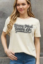 Load image into Gallery viewer, Simply Love Full Size HAPPY MIND HAPPY LIFE Graphic Cotton Tee
