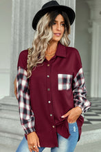 Load image into Gallery viewer, Plaid Dropped Shoulder Shirt with Breast Pocket
