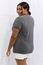 Load image into Gallery viewer, Simply Love Full Size NEVER GIVE UP Graphic Cotton Tee
