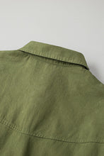 Load image into Gallery viewer, Green Snap Up Babydoll Shirt
