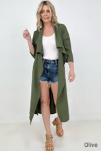 Load image into Gallery viewer, Jade By Jane Draped Front Long Body Jacket
