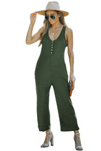 Load image into Gallery viewer, Pocketed Thermal Sleeveless Jumpsuit
