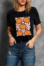 Load image into Gallery viewer, Pumpkin Flower Square Graphic Tee
