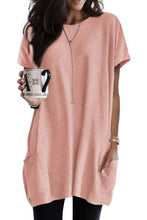 Load image into Gallery viewer, Side Pockets Short Sleeve Tunic Top

