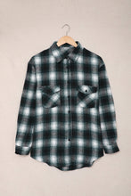 Load image into Gallery viewer, Green Buttons Pocketed Plaid Shacket
