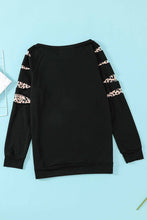 Load image into Gallery viewer, Leopard PUMPKIN SEASON Graphic Ripped Sleeve Sweatshirt

