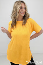 Load image into Gallery viewer, Zenana Melage Baby Waffle Short Sleeve Top
